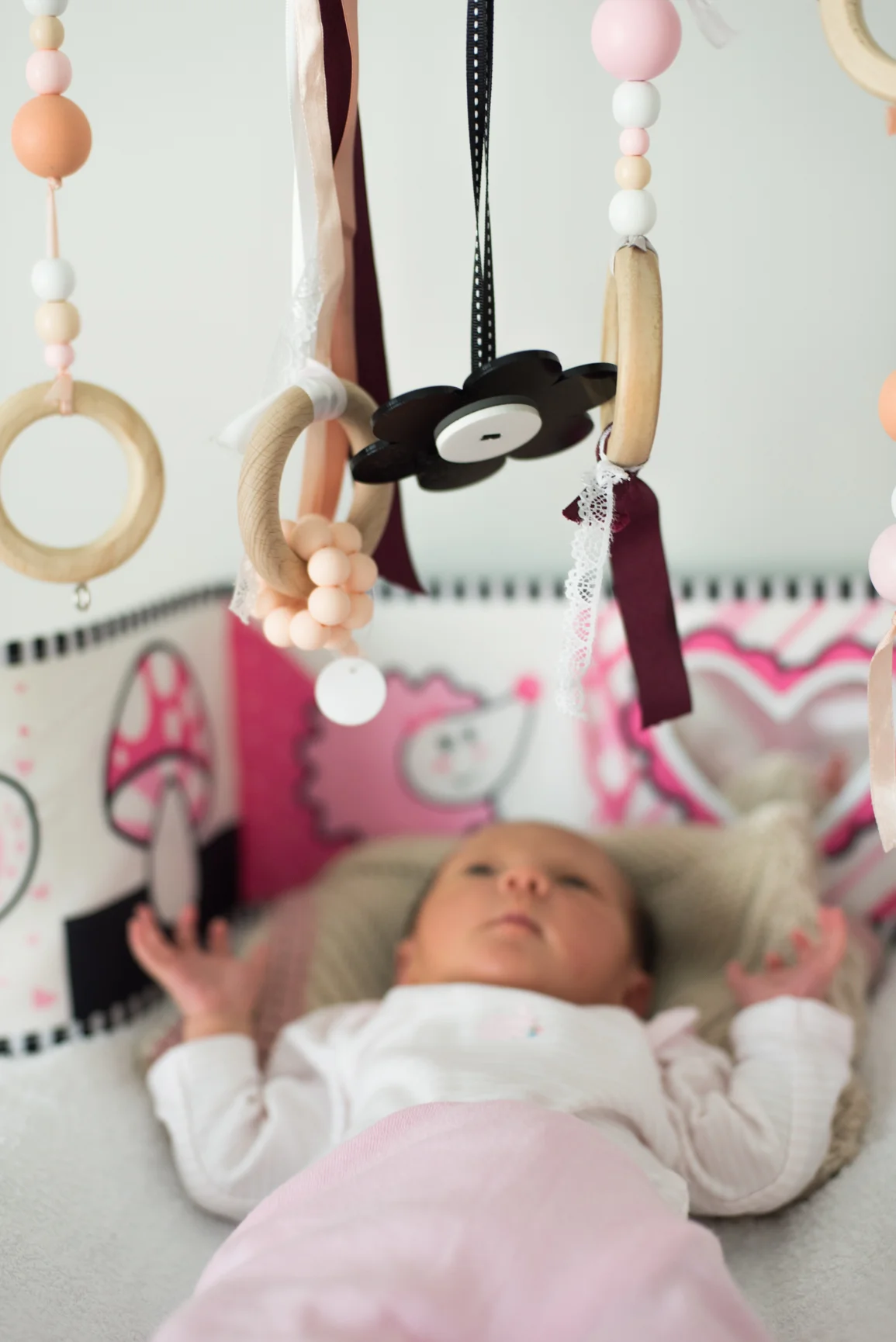 High Contrast Baby Mobile Dangle Toys Little Interiors